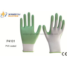 Polyester Shell PVC Coated Safety Work Glove (P4101)